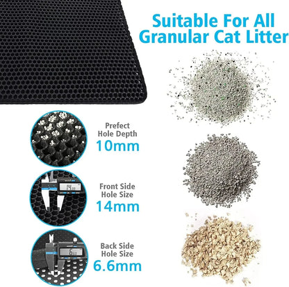 ✅ 2-Layer Cat Litter Trapping Mat