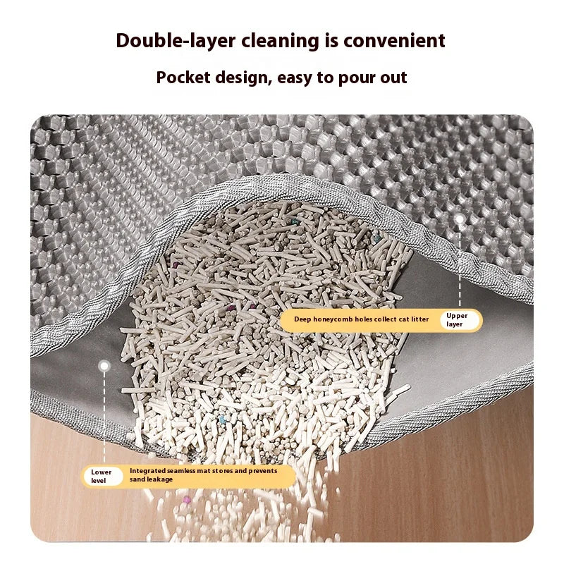 ✅ 2-Layer Cat Litter Trapping Mat